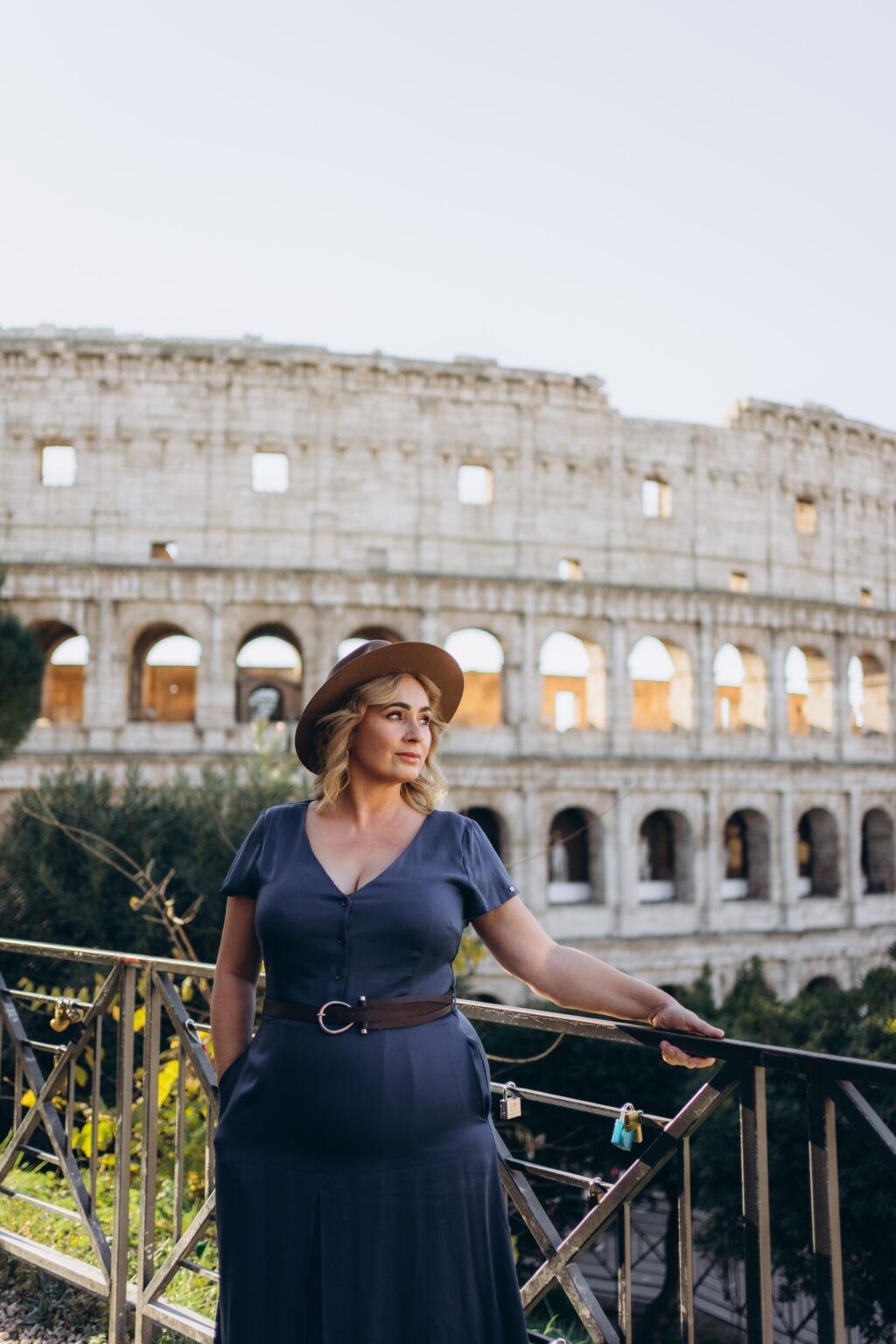 Portrait at the Colosseum viewpoint on a November morning