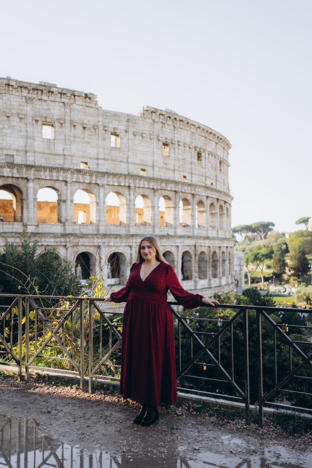 Portrait at the Colosseum viewpoint on a November morning