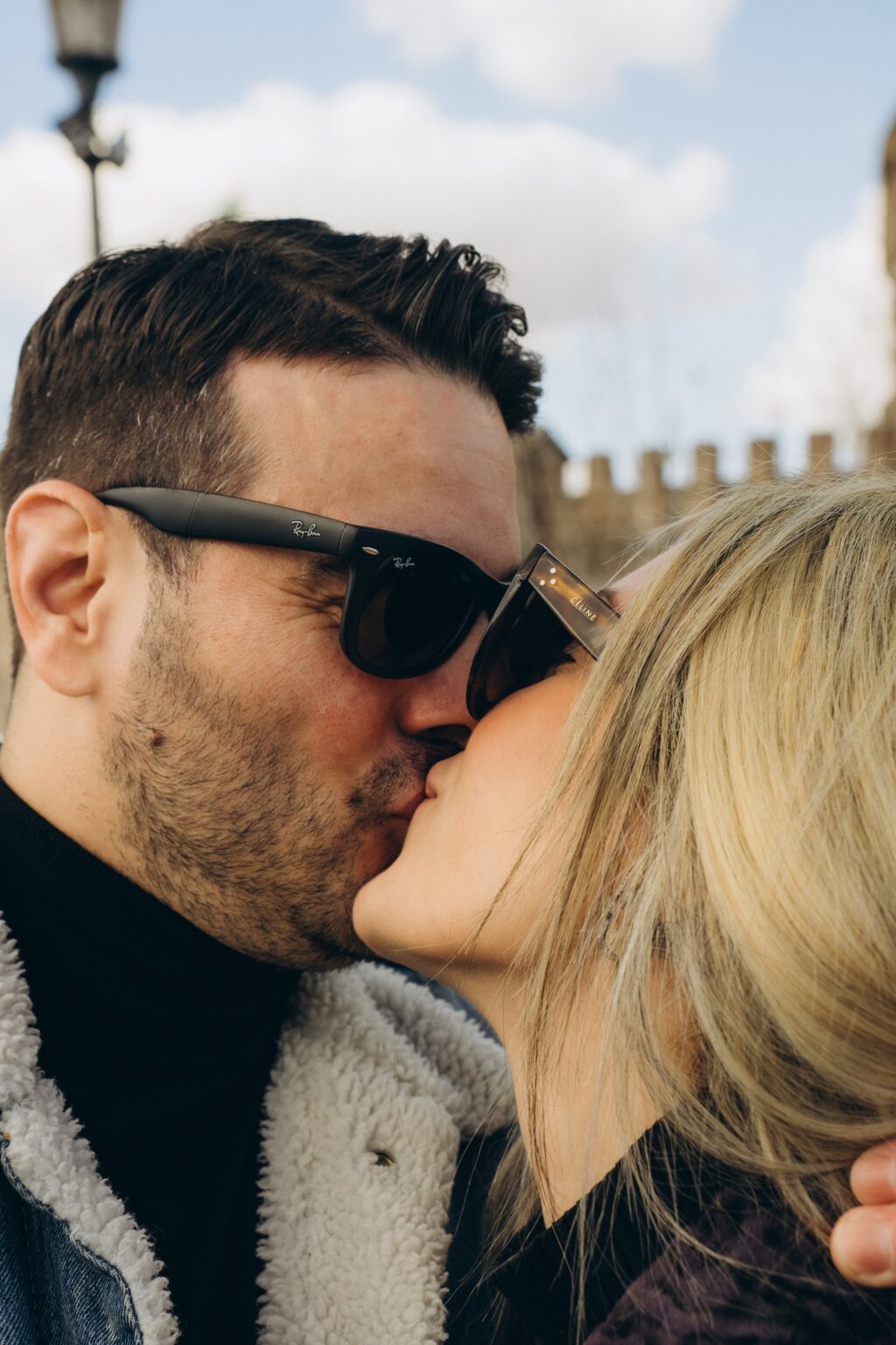 A kiss right after the proposal in Rome
